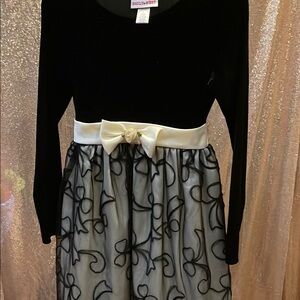 Emily West Black and White Formal Kids Dress